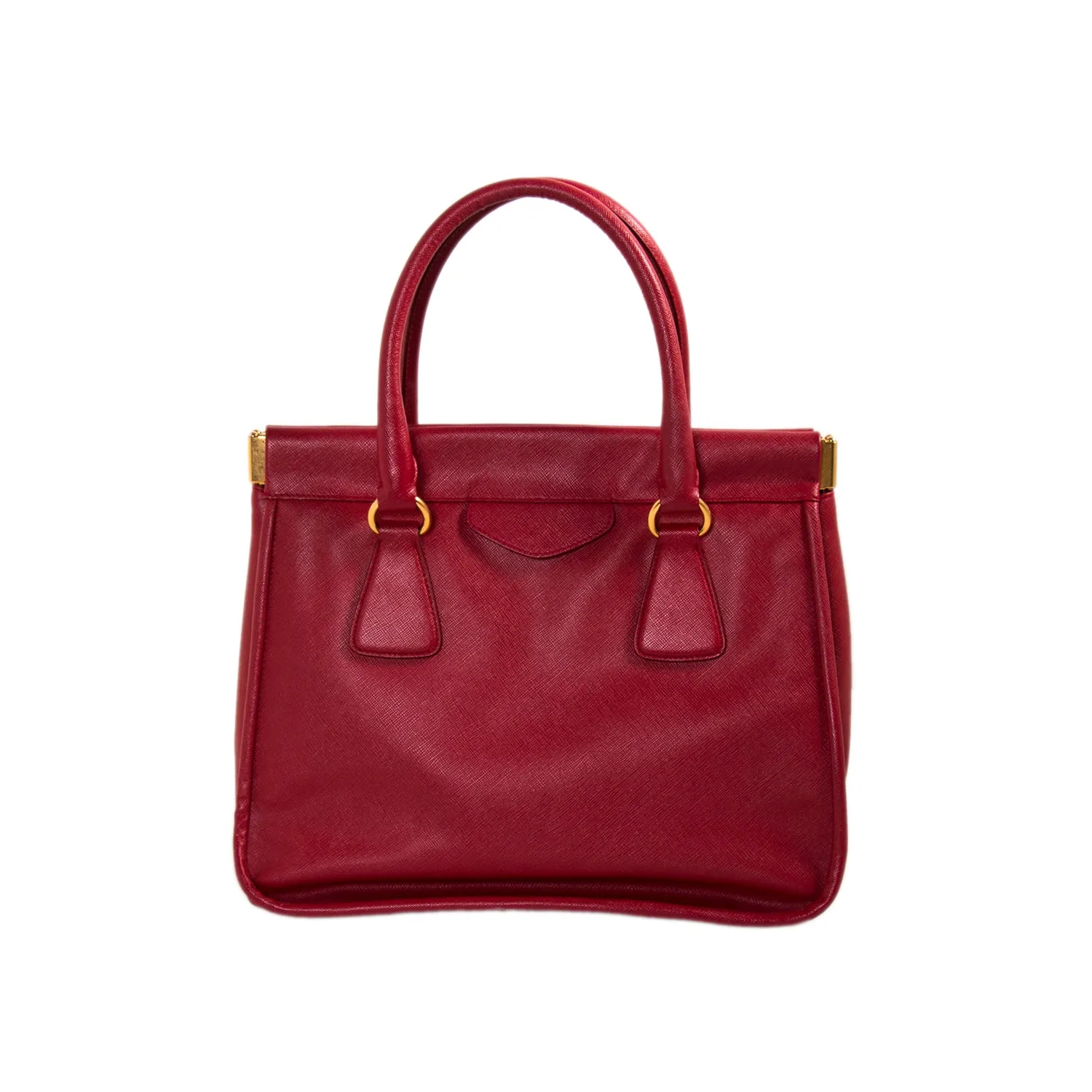 Prada Saffiano Lux Double Handle Tote Bag