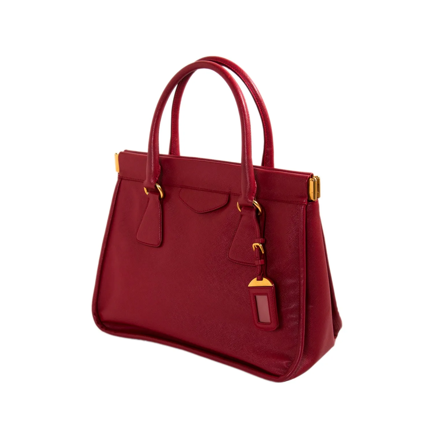 Prada Saffiano Lux Double Handle Tote Bag