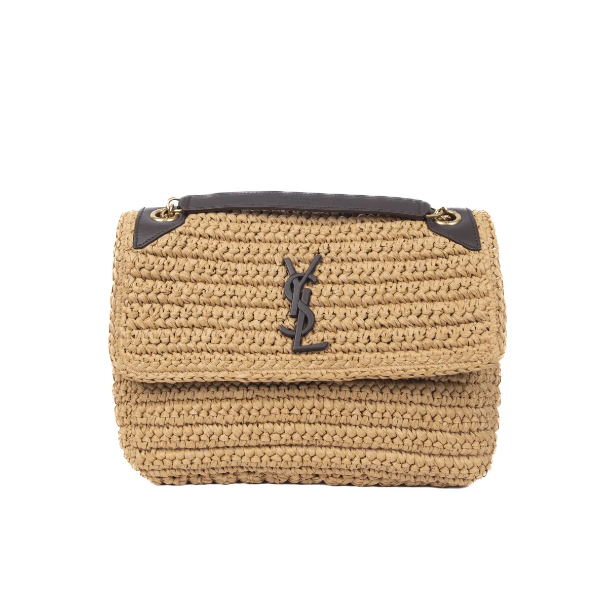 Pre-Owned Yves Saint Laurent Medium Niki In Raffia