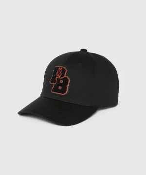 Psycho Bunny Patchin Chenille Bunny Logo Baseball Cap - Black
