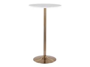 PUB HIGHBOY - WHITE w/ GOLD BASE