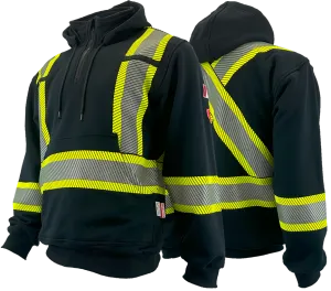 Pullover FR / Arc Flash Hoodie w/ Segmented 4” Stripes by Atlas Workwear - Style 4014
