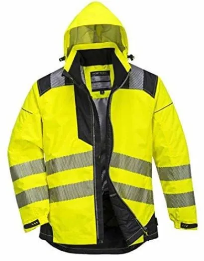 PW3 Waterproof Segmented Hi Vis Winter Jacket Portwest T400