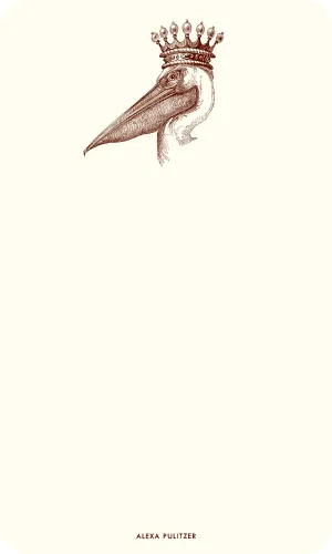 Queen Pelican Thinking Card