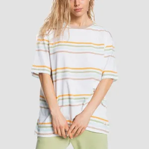 Quiksilver The Good Times T-Shirt Lily white Stripes STM Mulico - Womens