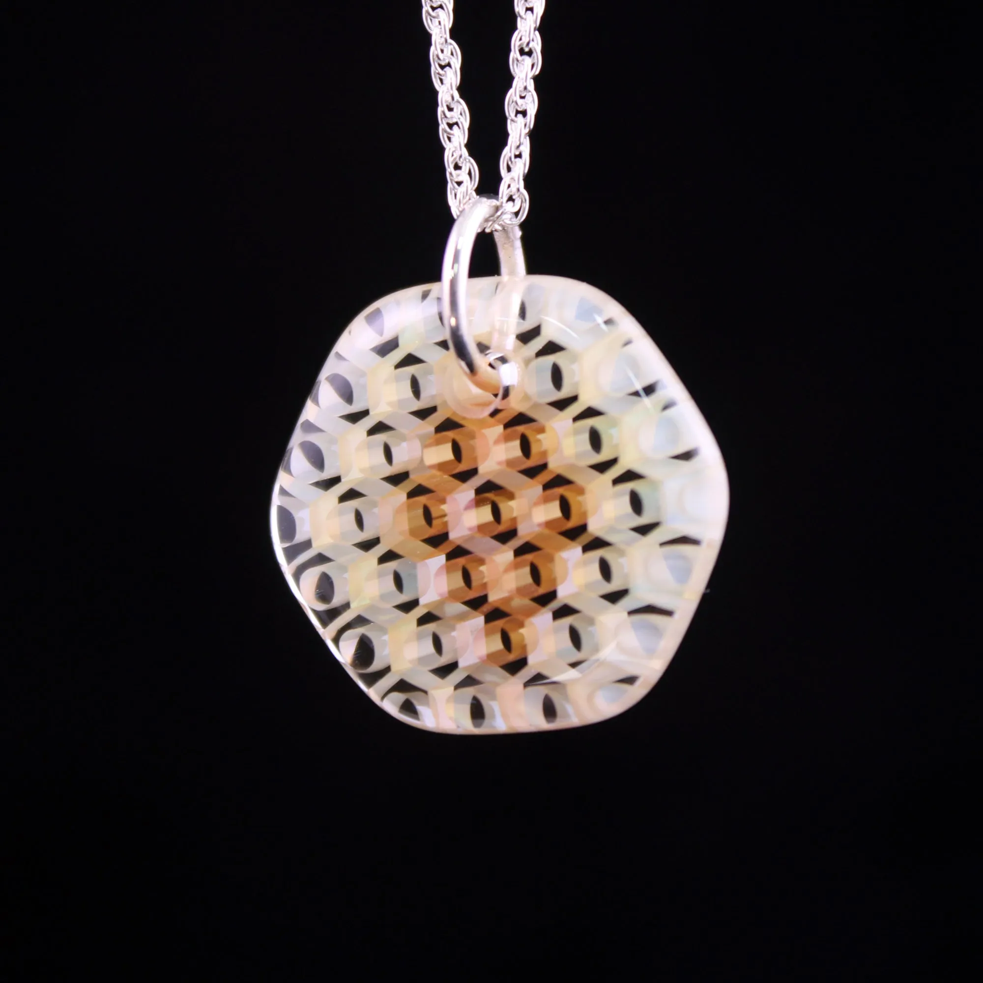 "Fortuna" Hex Honeyglass Necklace