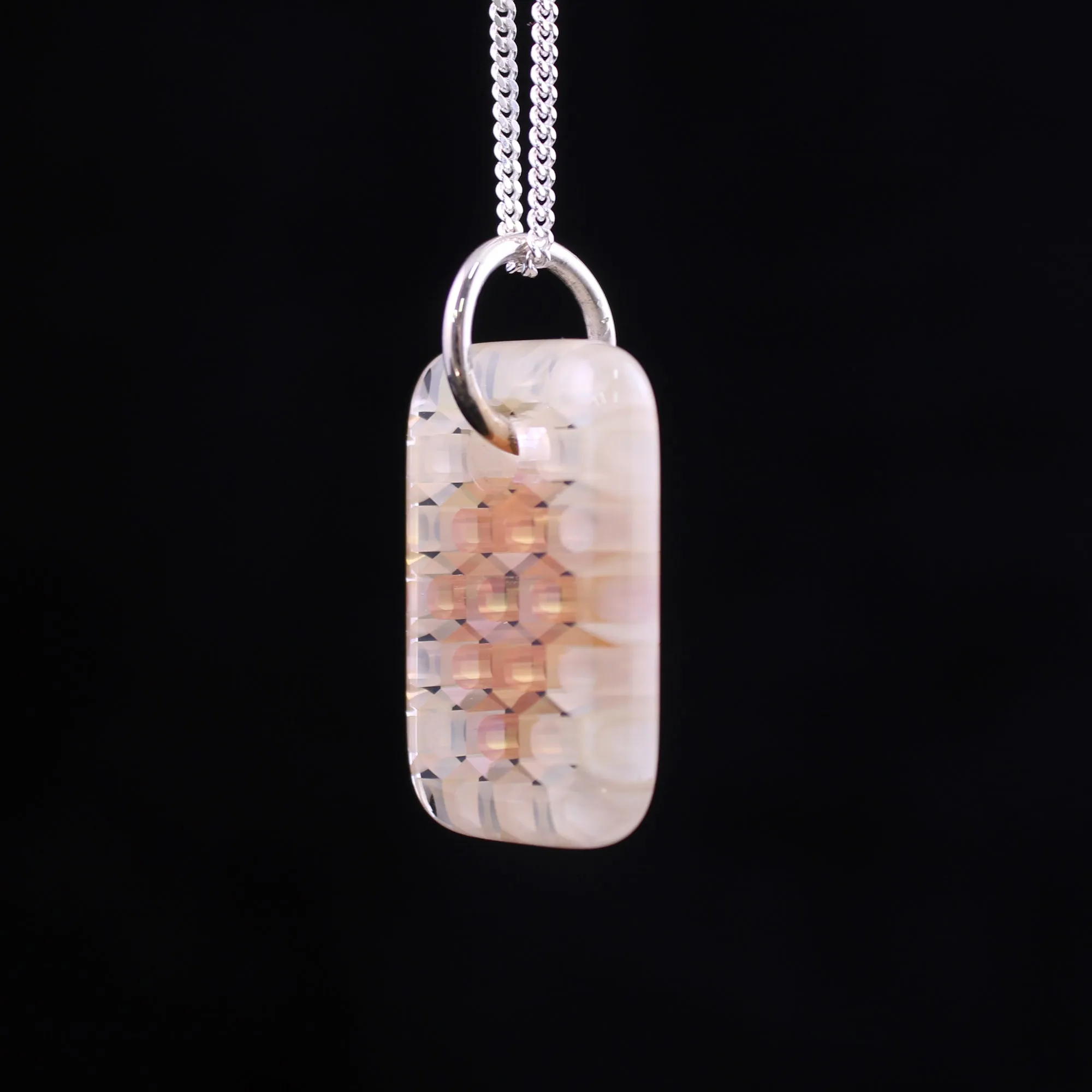 "Fortuna" Rectangular Honeyglass Necklace