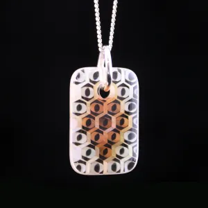 "Fortuna" Rectangular Honeyglass Necklace