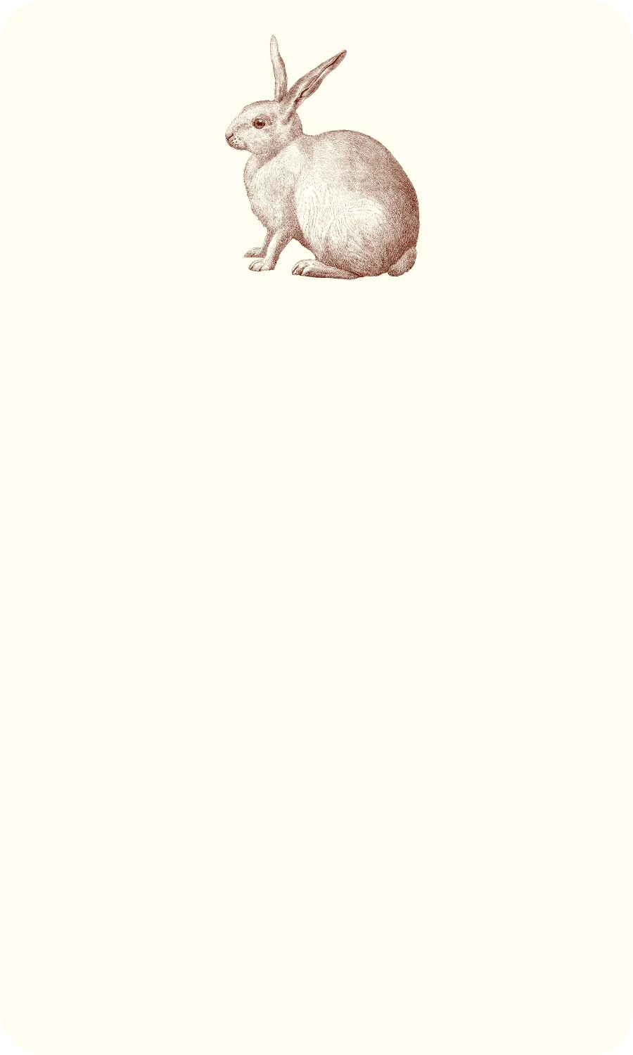 Rabbit Thinking Card