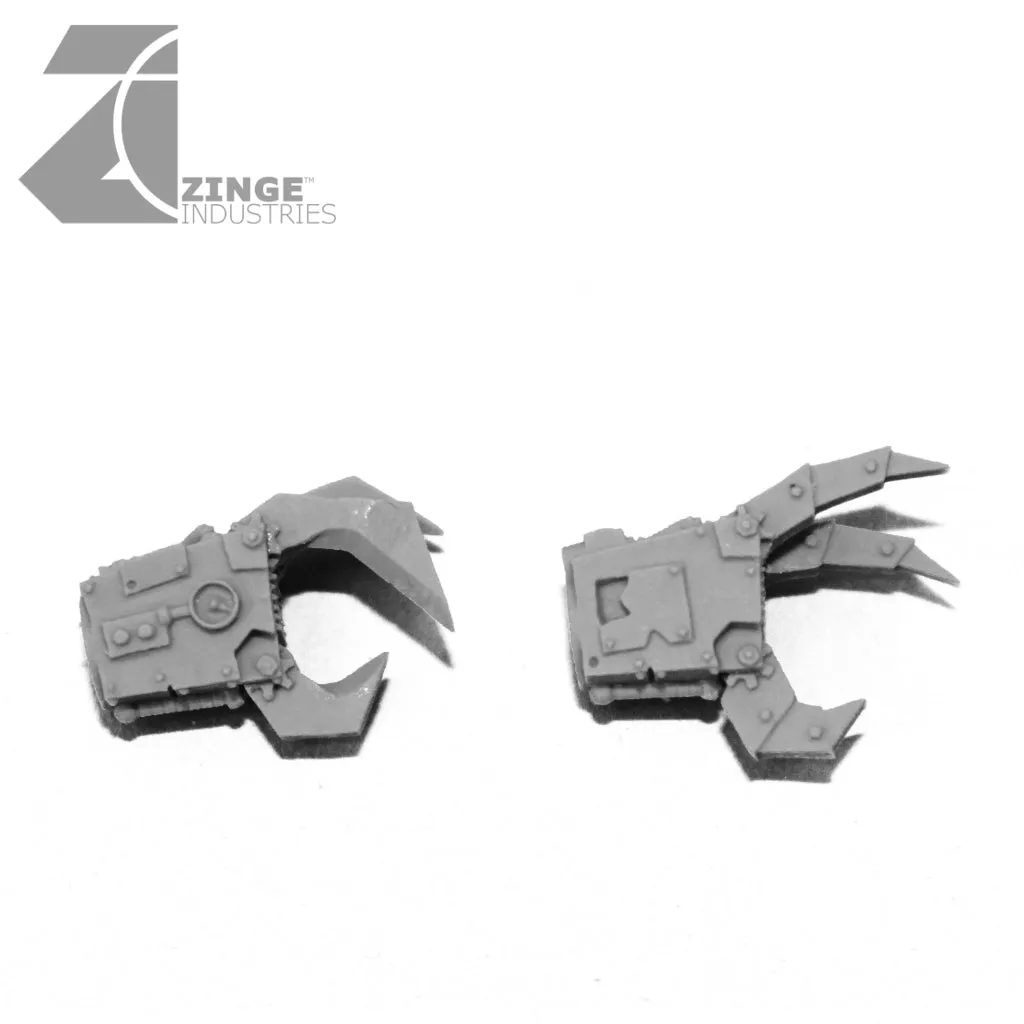 Ramshackle Mechanical Orc Claws Large Size Sprue set of 2