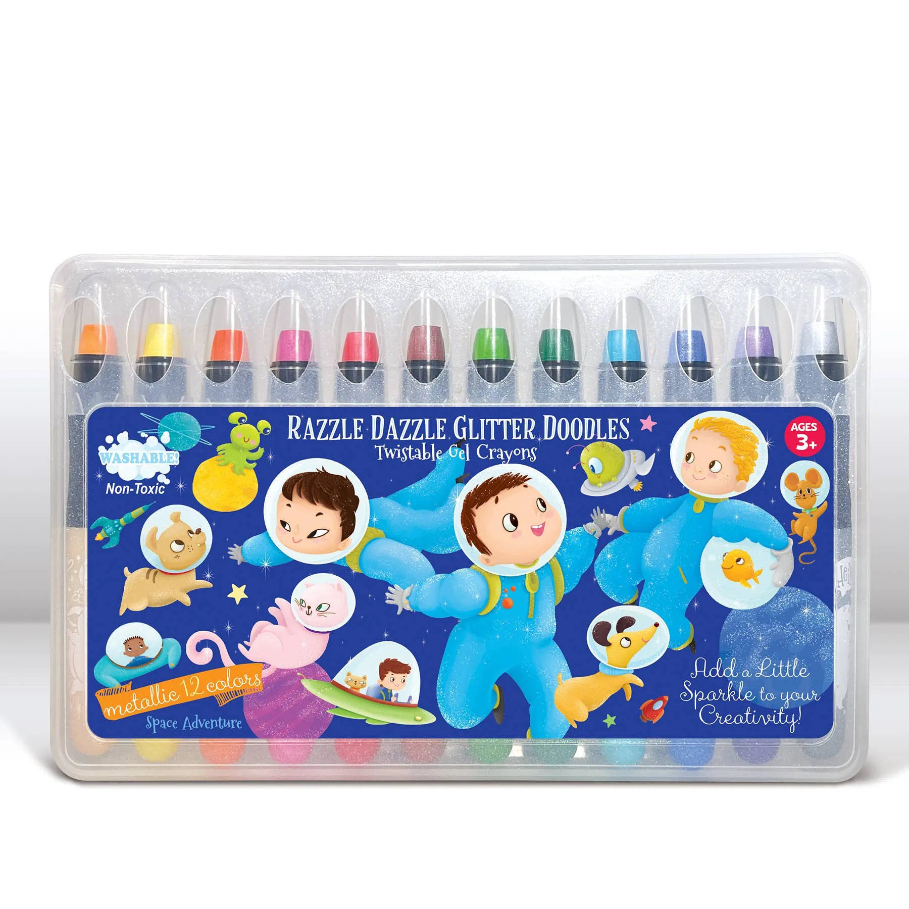 Razzle Dazzle Glitter Doodle Gel Crayons - Space Adventure