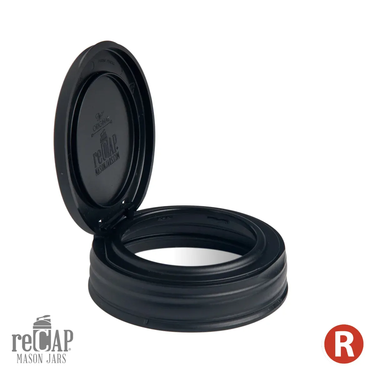 ReCAP Mason Jar Flip Cap - Black