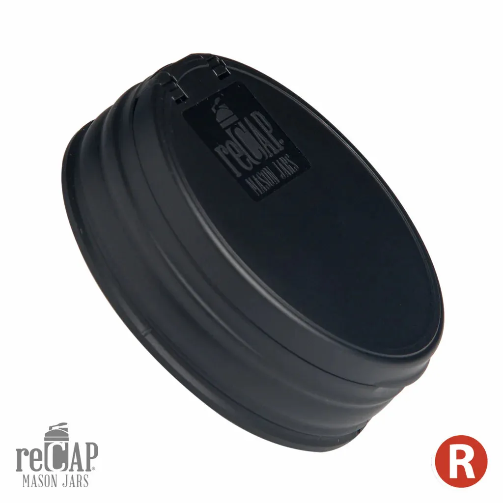 ReCAP Mason Jar Flip Cap - Black