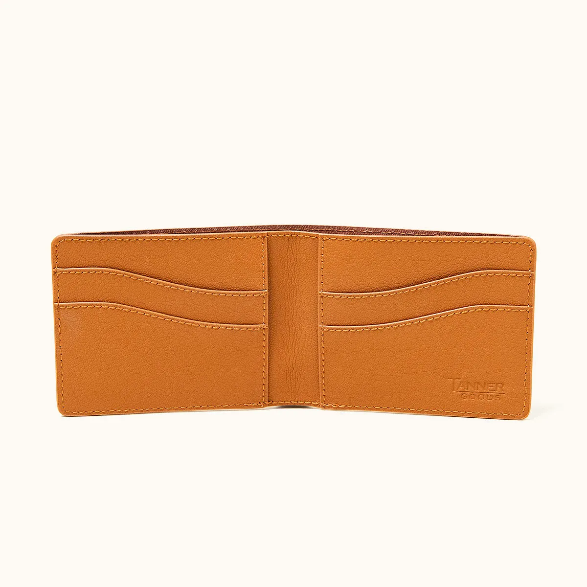 Recycled Leather Utility Bifold - Saddle Tan