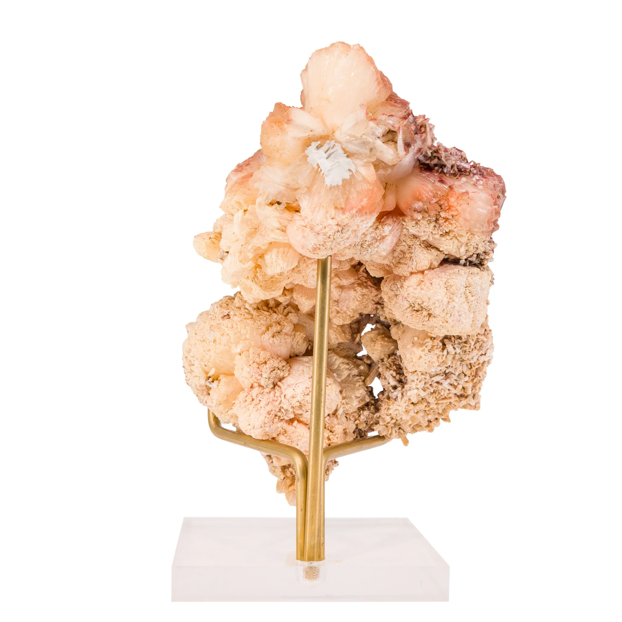 Red Stilbite 7 Inch 736.46 Gram Natural Crystal Cluster - India