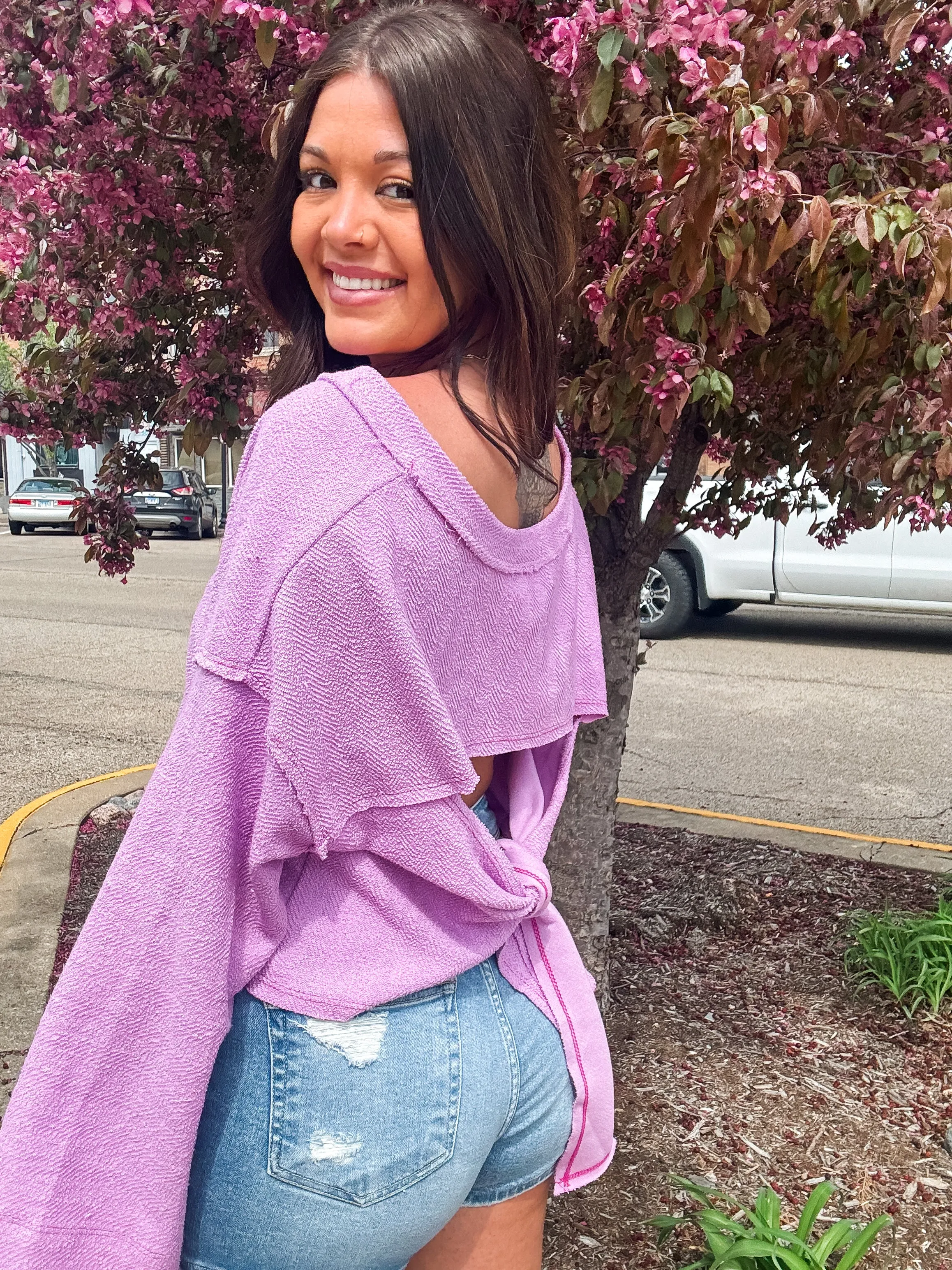 RELAY PULLOVER-LILAC