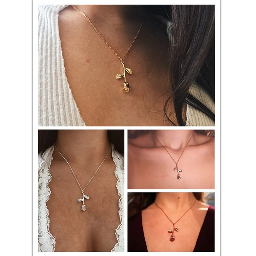 Rose Pendant Necklace