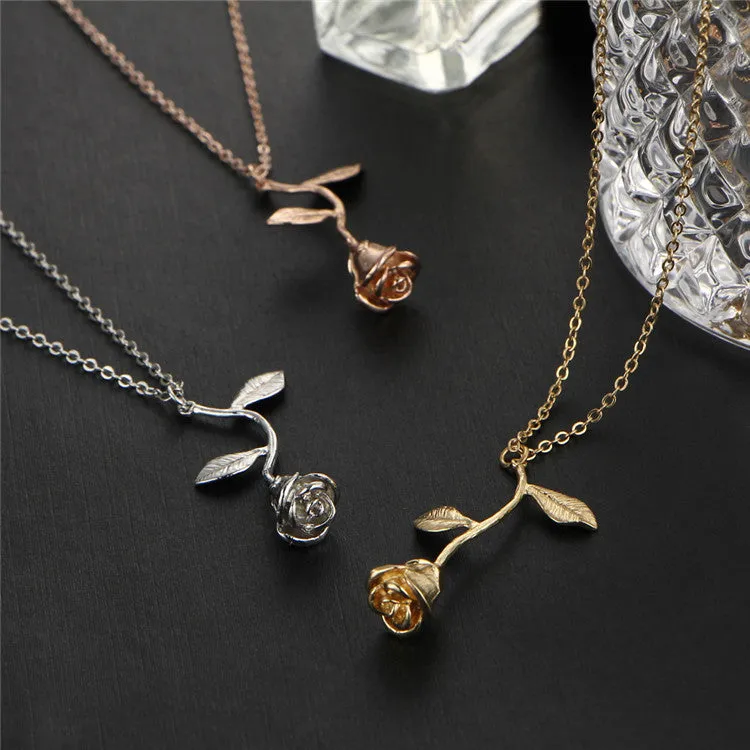 Rose Pendant Necklace
