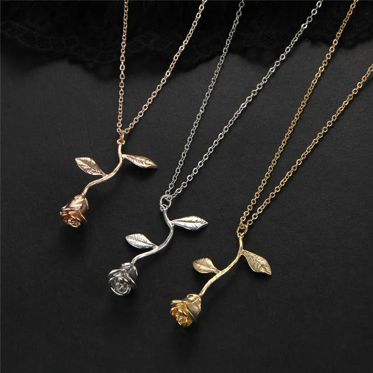Rose Pendant Necklace