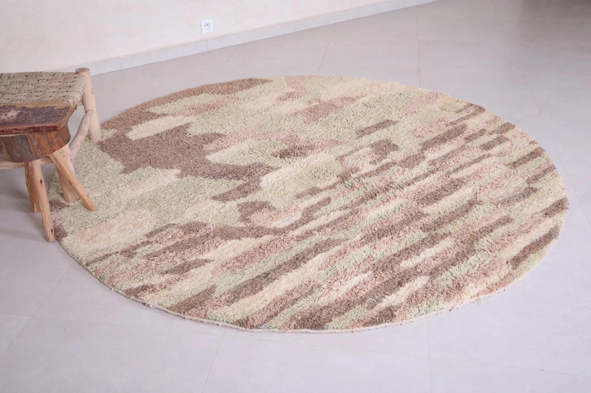 Round Moroccan rug - custom rounded handmade rug