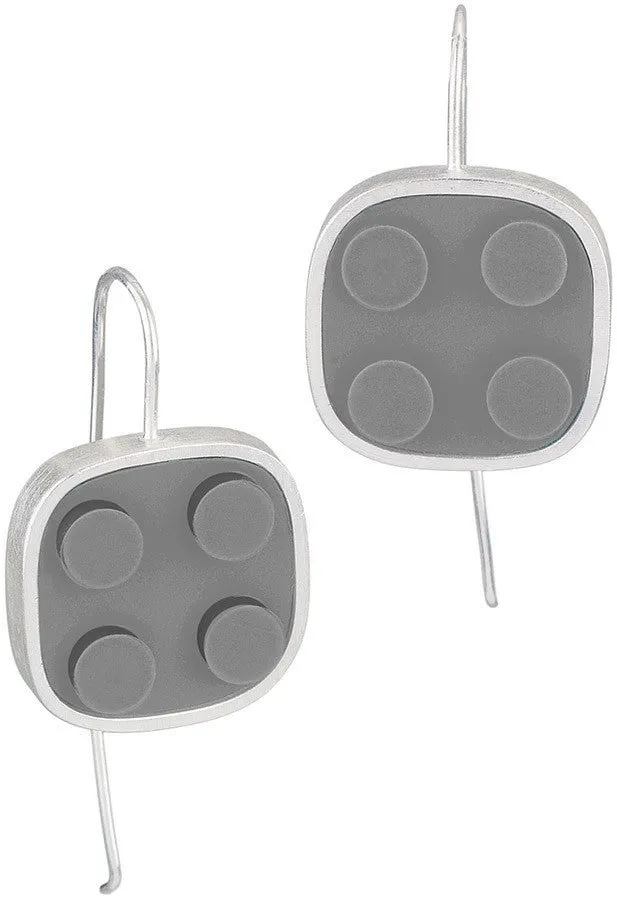 Rounded Brick Earrings