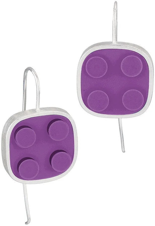 Rounded Brick Earrings