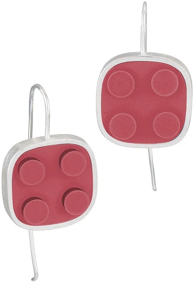 Rounded Brick Earrings