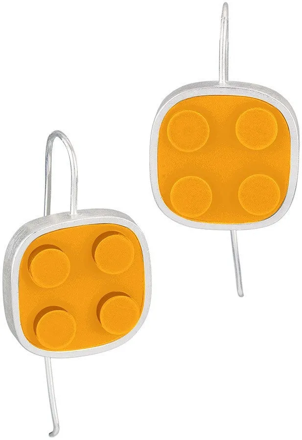 Rounded Brick Earrings