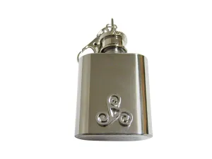 Rounded Celtic Design 1 Oz. Stainless Steel Key Chain Flask