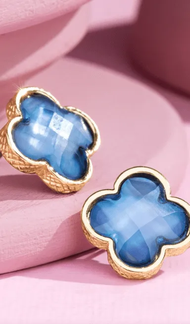 Rounded Clover Earrings- 6 colors