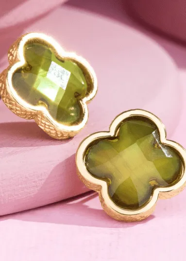 Rounded Clover Earrings- 6 colors