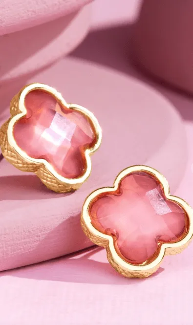 Rounded Clover Earrings- 6 colors