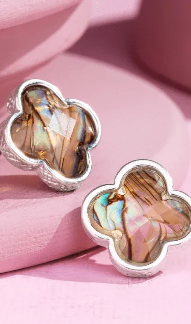 Rounded Clover Earrings- 6 colors
