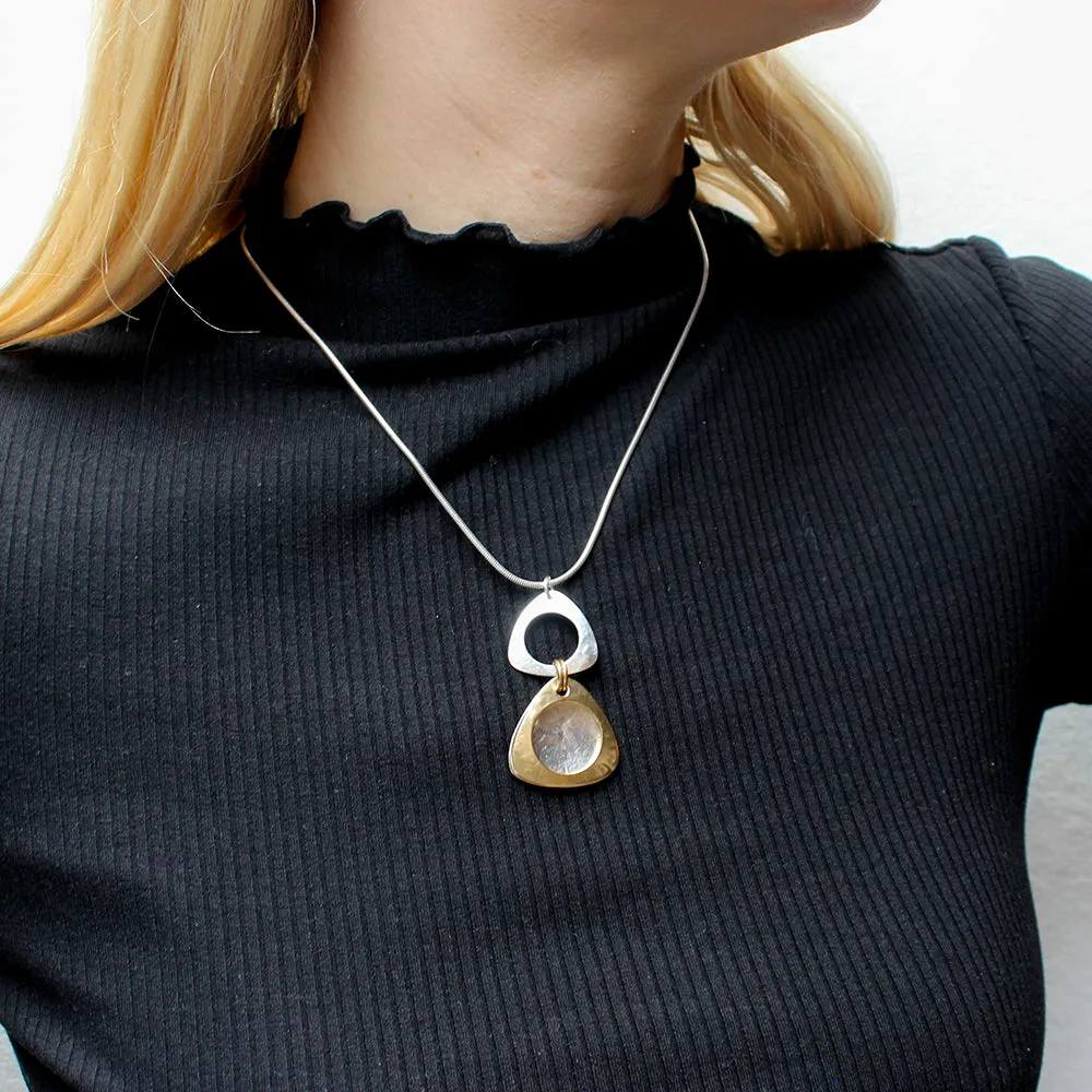 Rounded Cutout Triangles Necklace