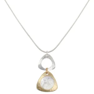 Rounded Cutout Triangles Necklace