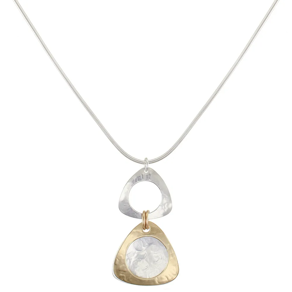 Rounded Cutout Triangles Necklace