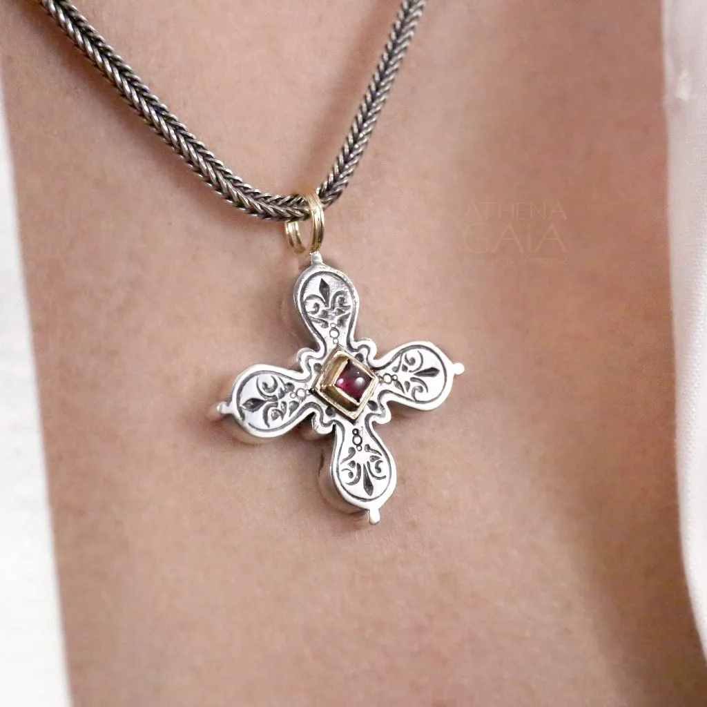 Rounded Fleury Greek Cross
