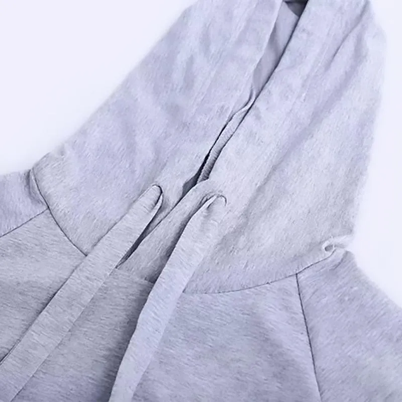 Rounded Hem Hooded Shirt