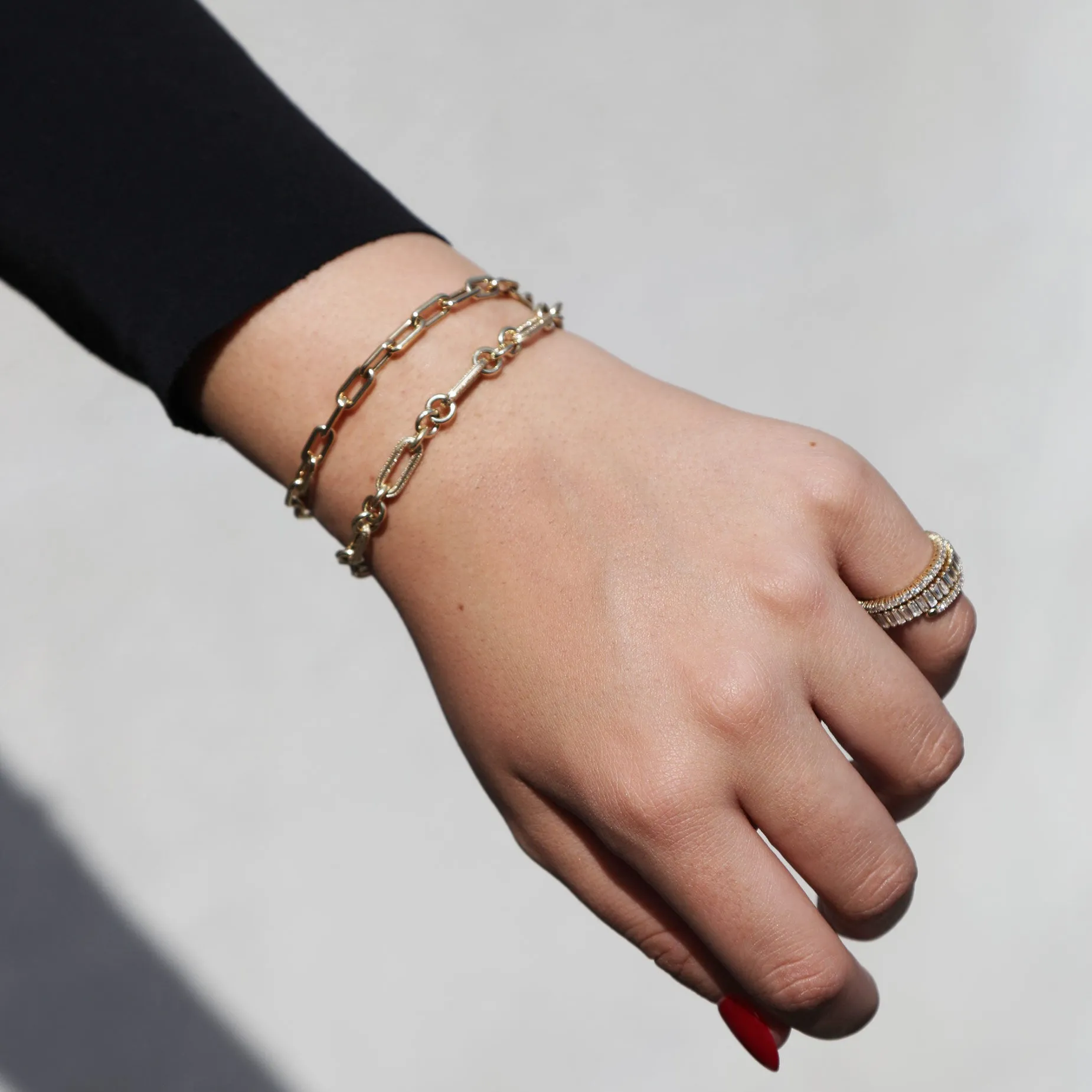 Rounded Rectangle Paperclip Bracelet