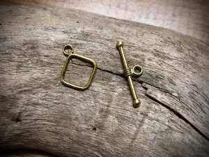 Rounded Square Toggle Set - Gold Tone