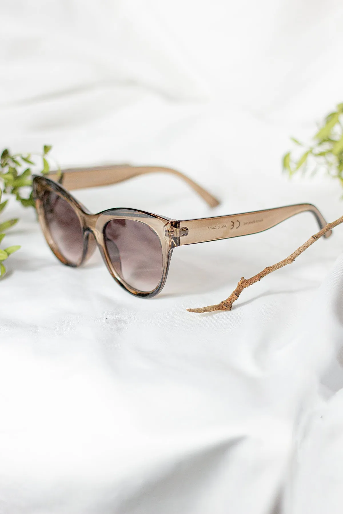Rounded Top Cat Eye Dish Sunglasses