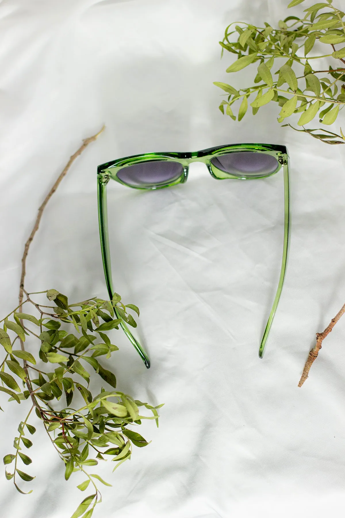 Rounded Top Cat Eye Dish Sunglasses