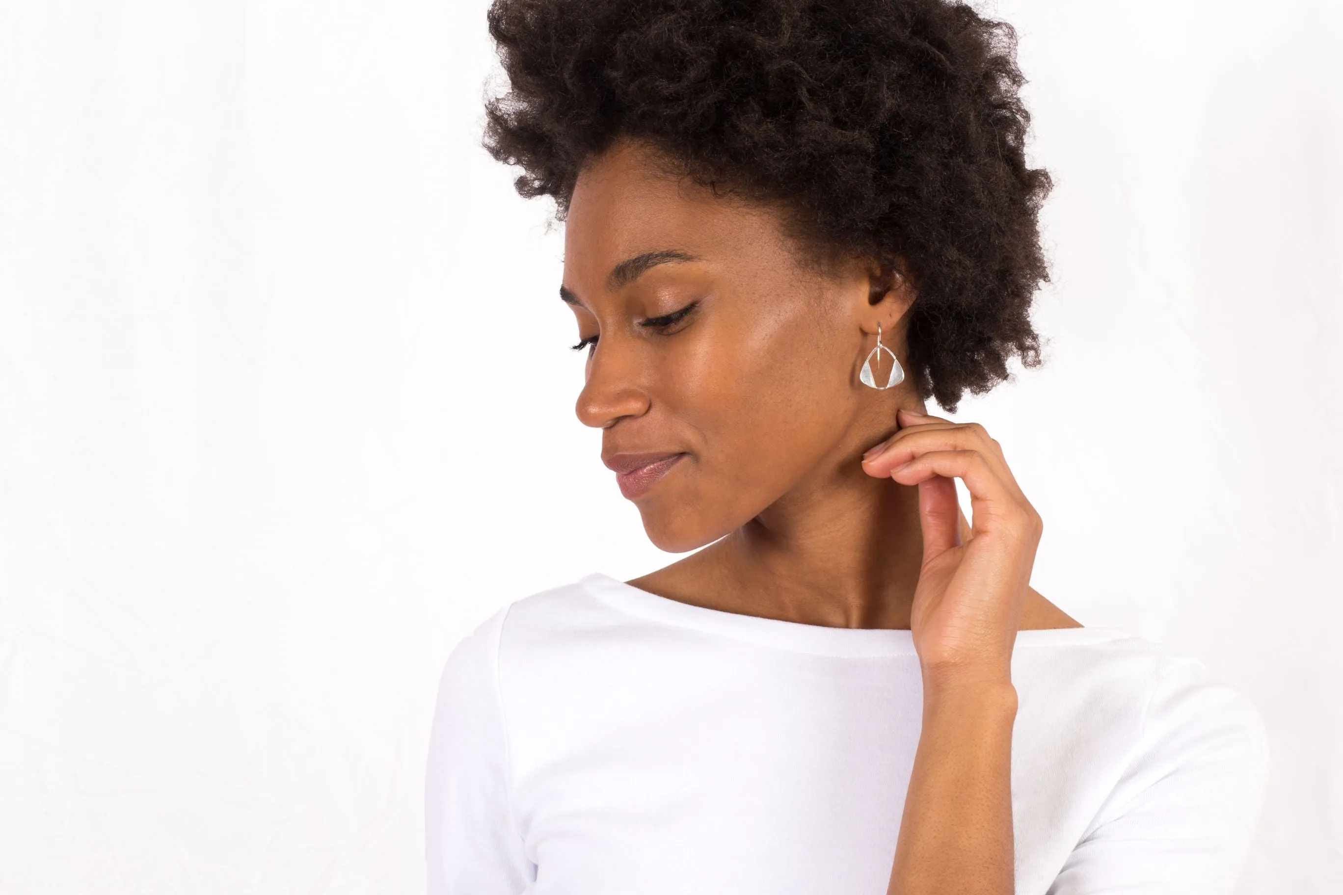 Rounded Triangle Earrings