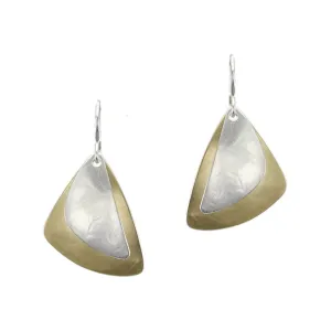 Rounded Triangle with Crescent Earring