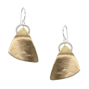 Rounded Triangle with Ring Wire Earrings