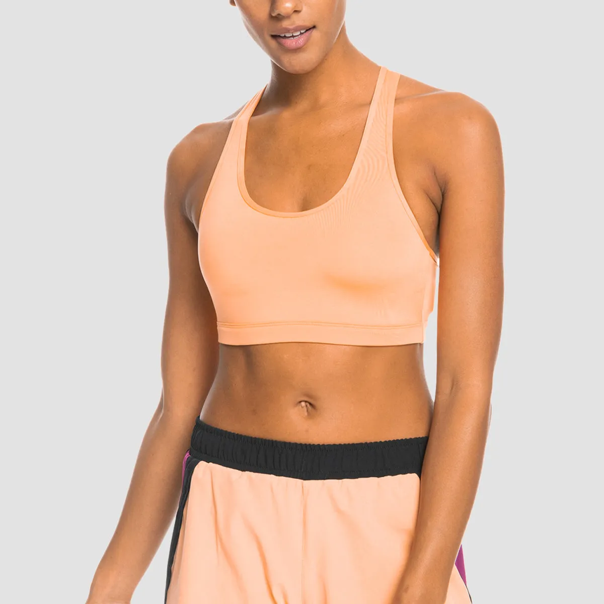Roxy Back To You Medium Support Sports Bra Cantaloupe - Womens