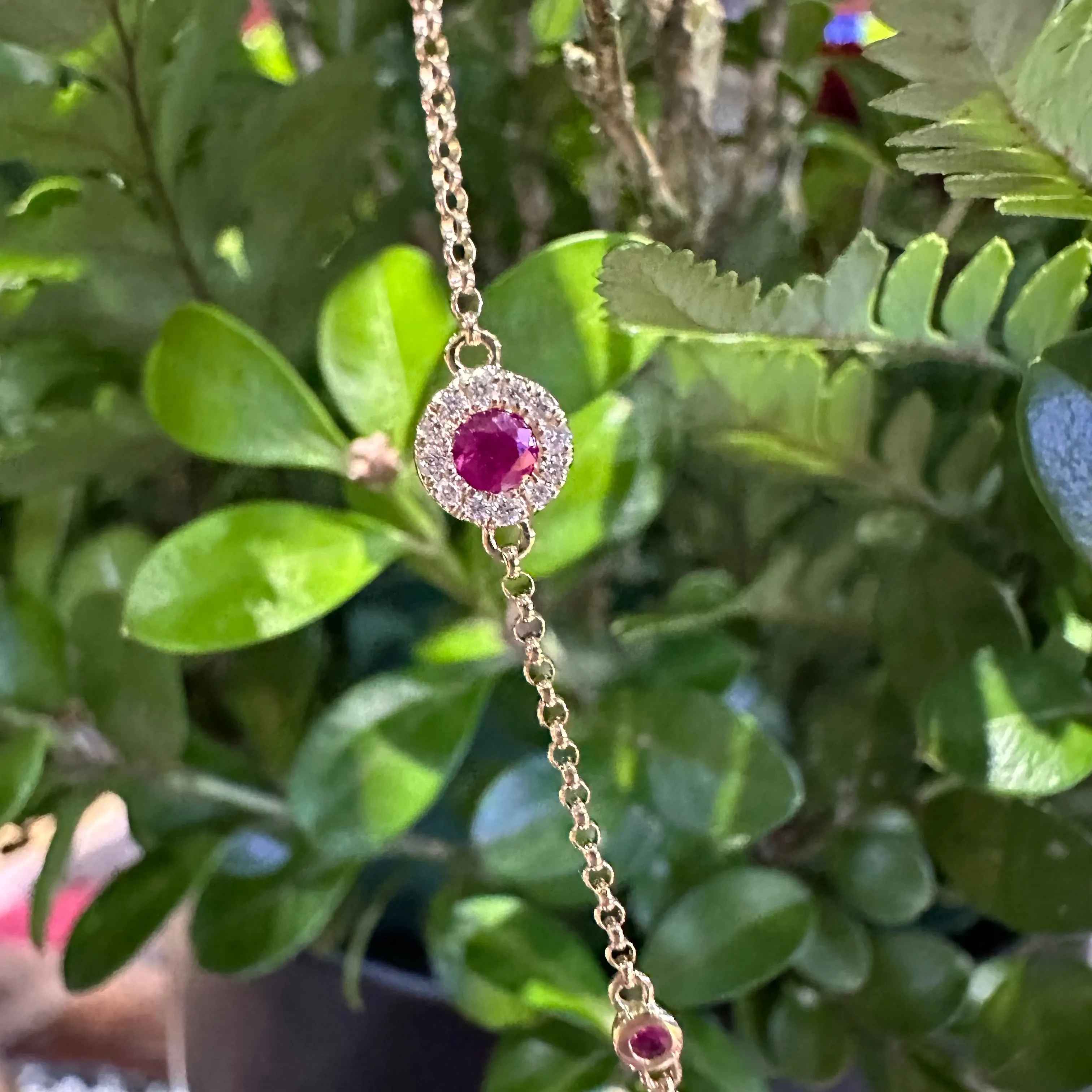 Ruby & Diamond 14K Yellow Gold Bracelet KAS B4493-RYG