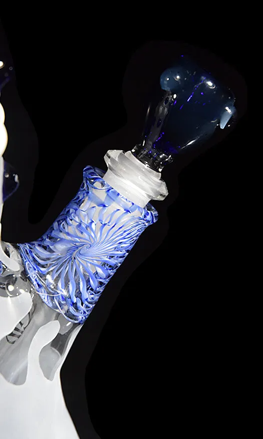 Sandblasted Skull Water Pipe by Phil Sundling & Flip Glass