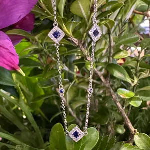 Sapphire & Diamond 14K White Gold Bracelet KAS B4494-SWG