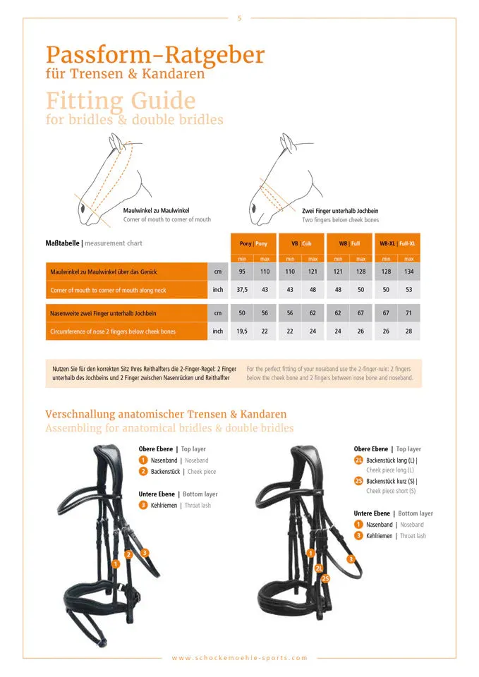 Schockemohle Venice Double Bridle